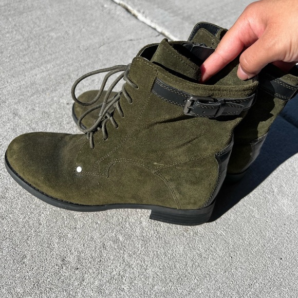 Franco Sarto Green Suede Boots - Picture 2 of 7